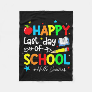 Last Day Of School Teacher Kids Graduation Last Da Fleece Blanket