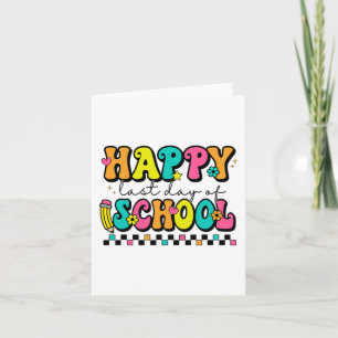 Last Day Of School Teacher Student Graduation 8  Card