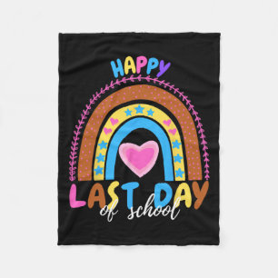 Last Day Of School Teacher Student Graduation  Fleece Blanket