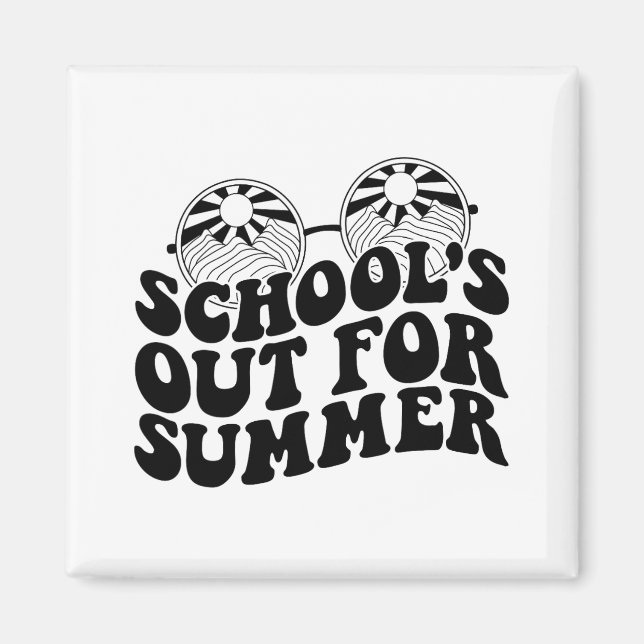 Last Day Of School Teacher Student Hello Summer Ki Magnet (Front)