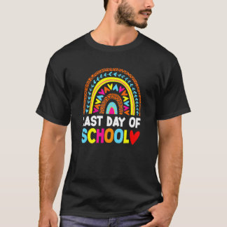 Last Day Of School Teacher Student Rainbow Graduat T-Shirt