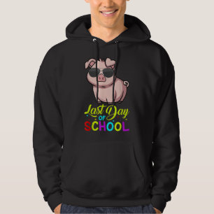 Last Day Of School Teachers Summer With Pig Sungla Hoodie