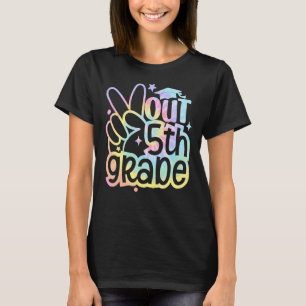 Last Day Of School Tie Dye Peace Out 5th Grade T-Shirt