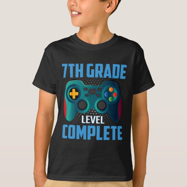 Last Day Of School Video Game 7th Grade Level Comp T-Shirt (Front)