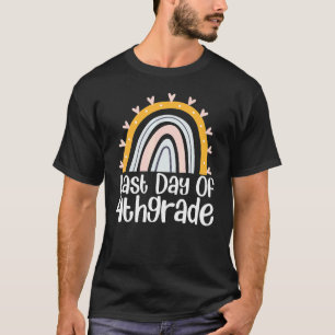 Last Day Of Third Grade Rainbow Leopard Back To Sh T-Shirt