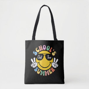 Last Day Smile Teacher Kids Schools Out Summer Tote Bag