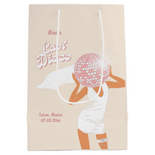 Last Disco Bachelorette Beige Medium Gift Bag
