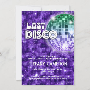 Last Disco Bachelorette Invitation