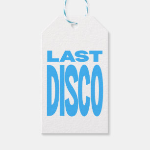 Last Disco Blue Bachelorette Party Wedding Gift Tags