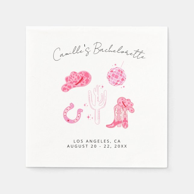 Last Disco Rodeo Bachelorette  Napkin (Front)