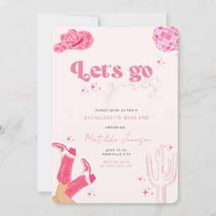 Last disco rodeo bachelorette party invitation