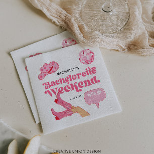 Last Disco Rodeo Bachelorette Party Napkin