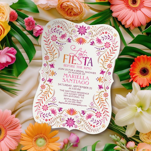 Last Fiesta Bridal Shower Invitation (Creator Uploaded)