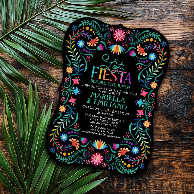 Last Fiesta Couples Wedding Shower Invitation (Creator Uploaded)