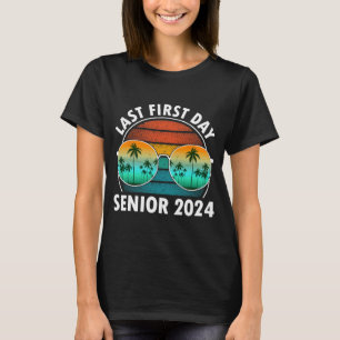 Last First Day Of School Senior 2024 Sungles Boys T-Shirt