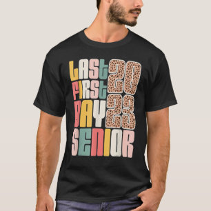 Last First Day Senior 2023 Graduation Leopard T-Shirt
