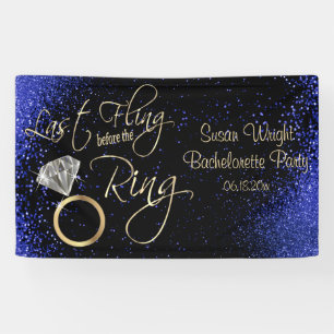 Last Fling Bachelorette Party - Blue Banner