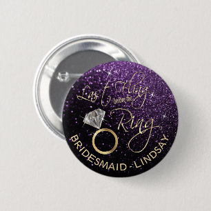 Last Fling Bachelorette Party Purple 6 Cm Round Badge
