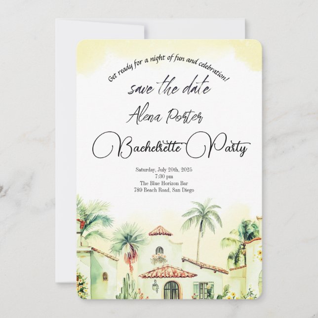 Last Fling Before the Ring Bachelorette Bash Invitation (Front)