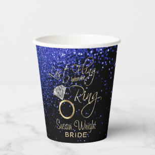 Last Fling Before the Ring Bachelorette - Blue Paper Cups