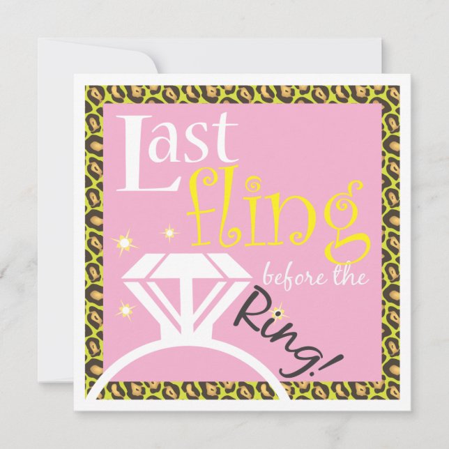 Last Fling before the Ring Bachelorette Invitation (Front)