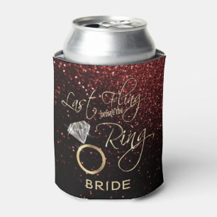 Last Fling Before the Ring Bachelorette Red Can Cooler