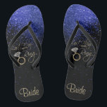Last Fling Before the Ring - Blue  Jandals<br><div class="desc">Flip Flop Shoes ready for you to personalise. Matching products are available or you can just transfer the design to another product. If need be... you can delete all text and start fresh with your own text, colour and font choices with the Zazzle design tool area. ✔Note: Not all template...</div>