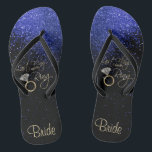 Last Fling Before the Ring - Blue  Jandals<br><div class="desc">Flip Flop Shoes ready for you to personalise. Matching products are available or you can just transfer the design to another product. If need be... you can delete all text and start fresh with your own text, colour and font choices with the Zazzle design tool area. ✔Note: Not all template...</div>