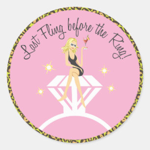 Last Fling before the Ring Favour Sticker