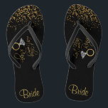 Last Fling Before the Ring - Gold - Bride Jandals<br><div class="desc">Flip Flop Shoes ready for you to personalise. Matching products are available or you can just transfer the design to another product. If need be... you can delete all text and start fresh with your own text, colour and font choices with the Zazzle design tool area. ✔Note: Not all template...</div>