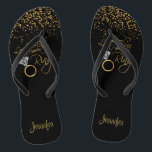 Last Fling Before the Ring - Gold Jandals<br><div class="desc">Flip Flop Shoes ready for you to personalise. If need be... you can delete all text and start fresh with your own text, colour and font choices with the Zazzle design tool area. ✔Note: Not all template areas need changed. 📌If you need further customisation, please click the "Click to Customise...</div>