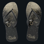 Last Fling Before the Ring - Gold Jandals<br><div class="desc">Flip Flop Shoes ready for you to personalise. Matching products are available or you can just transfer the design to another product. If need be... you can delete all text and start fresh with your own text, colour and font choices with the Zazzle design tool area. ✔Note: Not all template...</div>