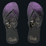Last Fling Before the Ring - Purple Jandals<br><div class="desc">Flip Flop Shoes ready for you to personalise. Matching products are available or you can just transfer the design to another product. If need be... you can delete all text and start fresh with your own text, colour and font choices with the Zazzle design tool area. ✔Note: Not all template...</div>