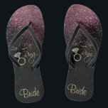 Last Fling Before the Ring - Rose Gold Jandals<br><div class="desc">Flip Flop Shoes ready for you to personalise. Matching products are available or you can just transfer the design to another product. If need be... you can delete all text and start fresh with your own text, colour and font choices with the Zazzle design tool area. ✔Note: Not all template...</div>