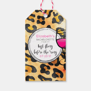 Last Fling Before The Ring Wild Bachelorette Gift Tags