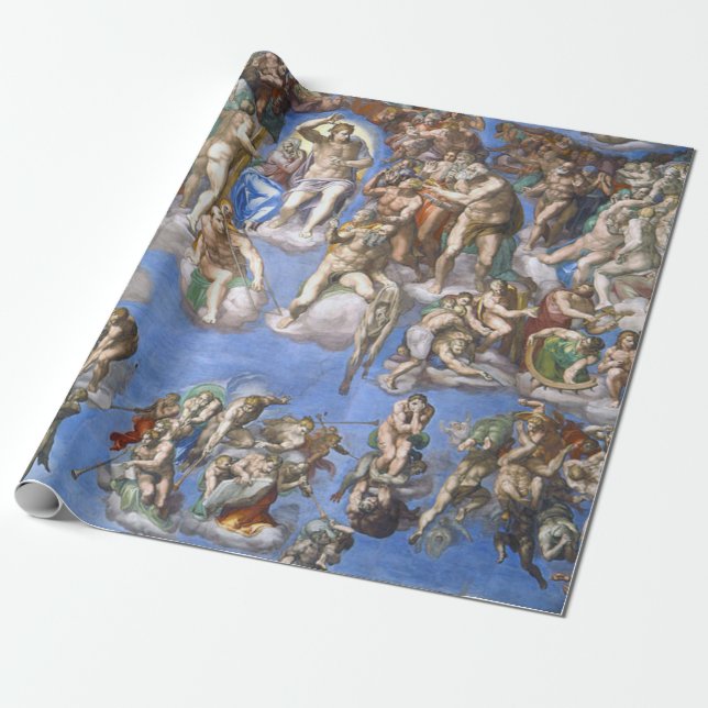 Last Judgement From The Sistine Chapel By Michelan Wrapping Paper (Unrolled)