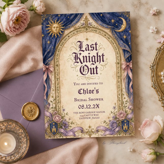 Last Knight Out Bridal Shower Invitation (Creator Uploaded)