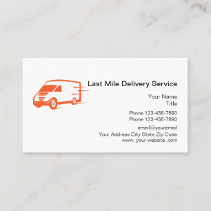Last Mile Delivery Courier Service Business Card