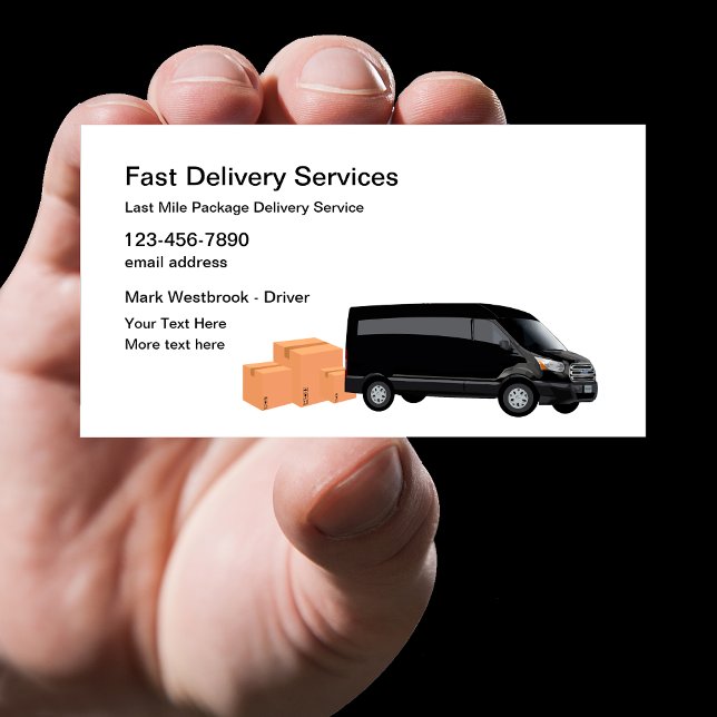 Last Mile Local Delivery Service Business Cards (Creator Uploaded)