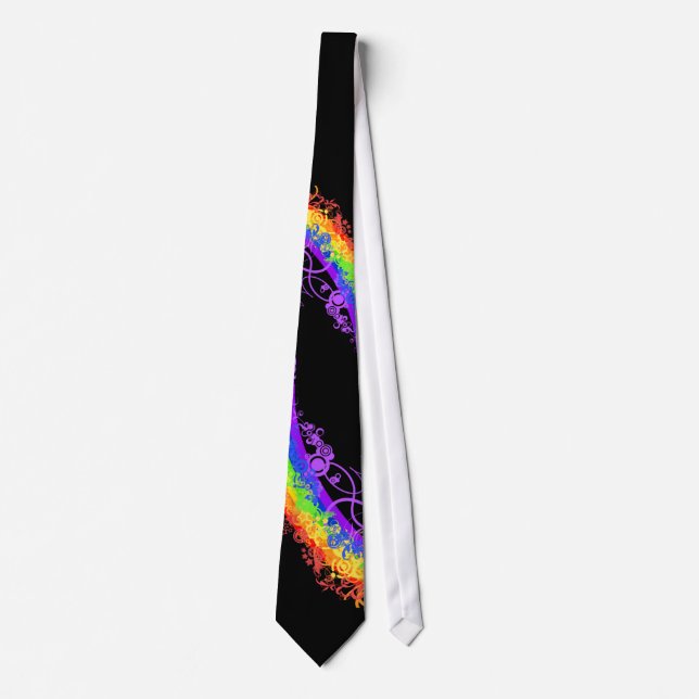 Last Minute Rainbow Wedding Tie (Front)