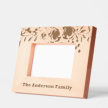 Last Name Cute Elegant Floral Script Typography