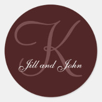Last Name Initial K plus First Names Choclate Seal