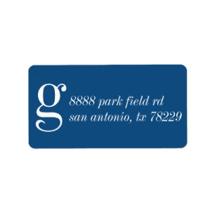Last Name Initial Monogram Return Address Label