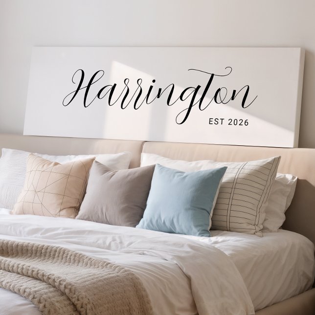 Last Name Sign Long Canvas Blended Family Gift Art (Creator Uploaded)