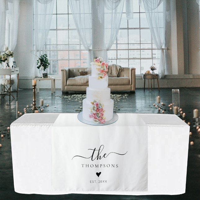 Last Name Sign Wedding Sweetheart Table Runner Tapestry (Last Name Sign Wedding Sweetheart Table Runner Tapestry)