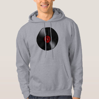 Last Night The DJ Saved My Life Vinyl Record Black Hoodie