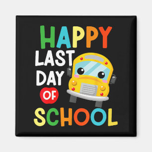 Last Of Day School Bus Driver Teacher Students Kid Magnet