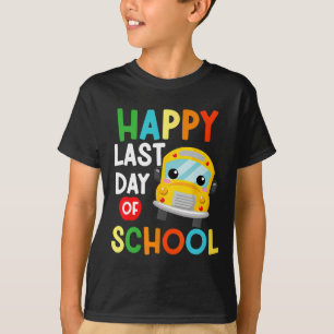 Last Of Day School Bus Driver Teacher Students Kid T-Shirt