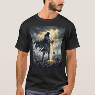Last One Standing Dark Fantasy Warrior Epic Battle T-Shirt