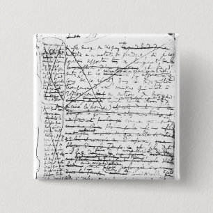 Last page of 'A la Recherche du Temps Perdu' 15 Cm Square Badge